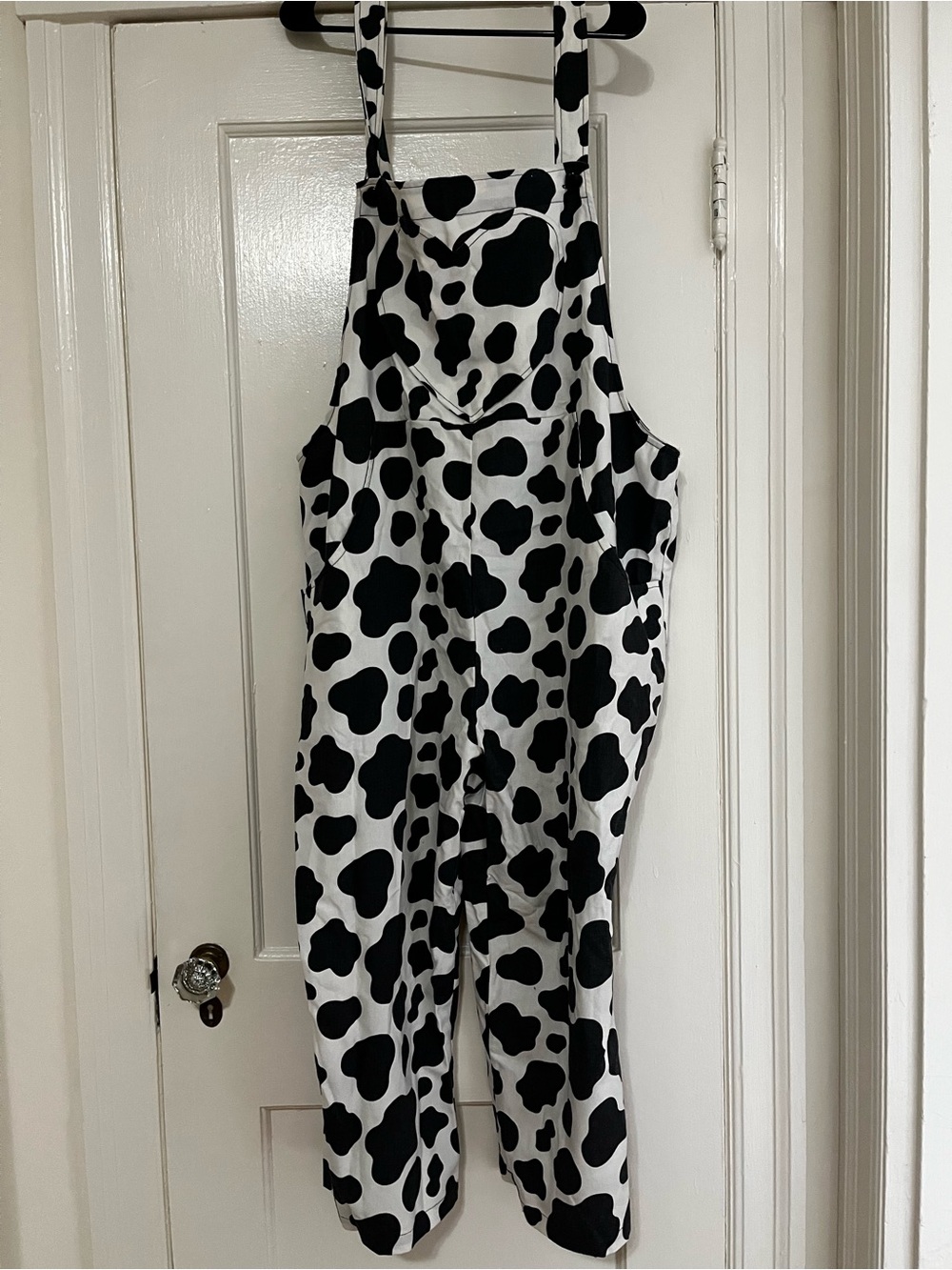 Myviolet Clover Cow Print Overalls